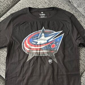 Columbus Bluejackets Black Graphic T-Shirt